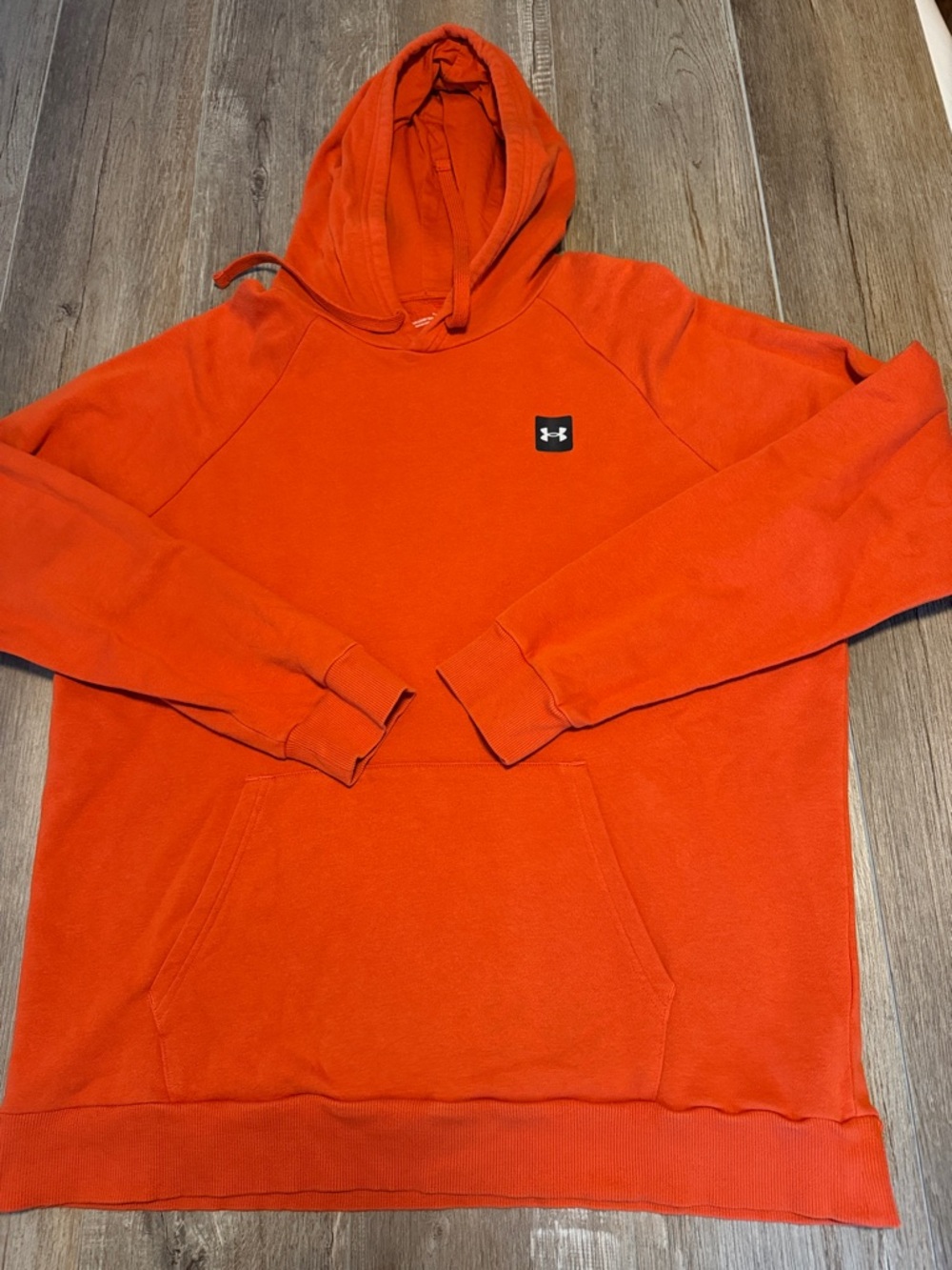 Under Armour Cold Gear Men's Orange Hooded Sweatshirt